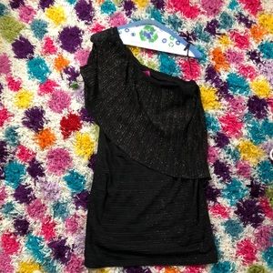 Black dress with gold sparkles